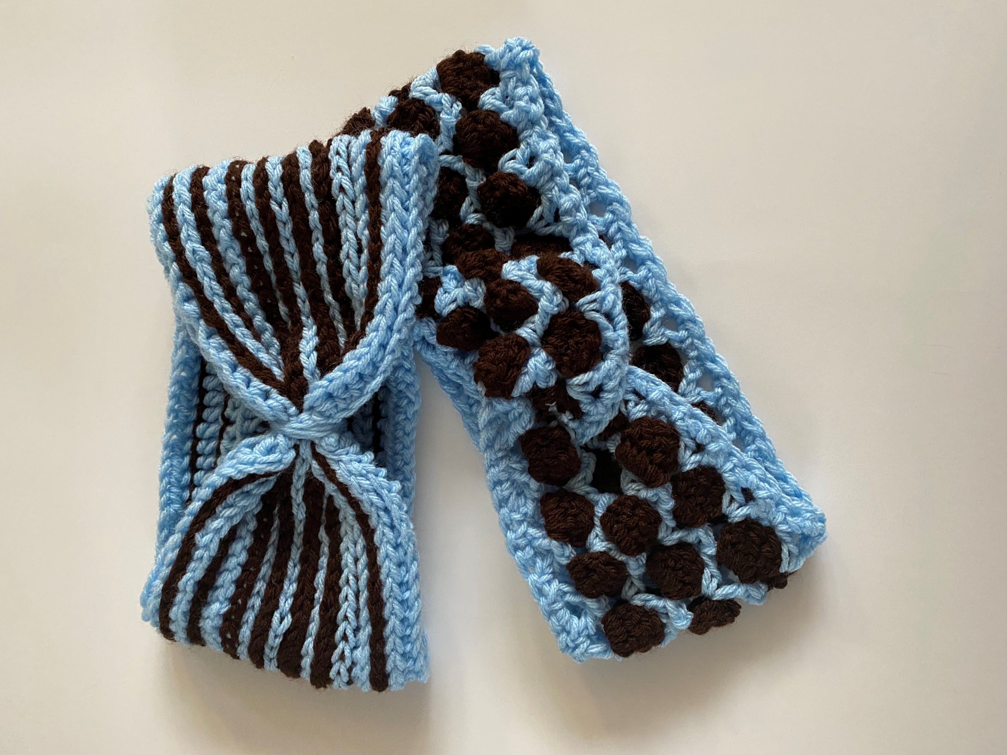 BLUE DARK BROWN HEADBAND