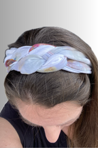 YOGA COLLECTION BRAIDED HEADBAND GREY MIST
