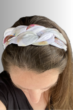 YOGA COLLECTION BRAIDED HEADBAND GREY MIST