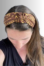 FAITH COLLECTION KNOTTED HEADBAND BROWN