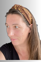 FAITH COLLECTION KNOTTED HEADBAND BROWN