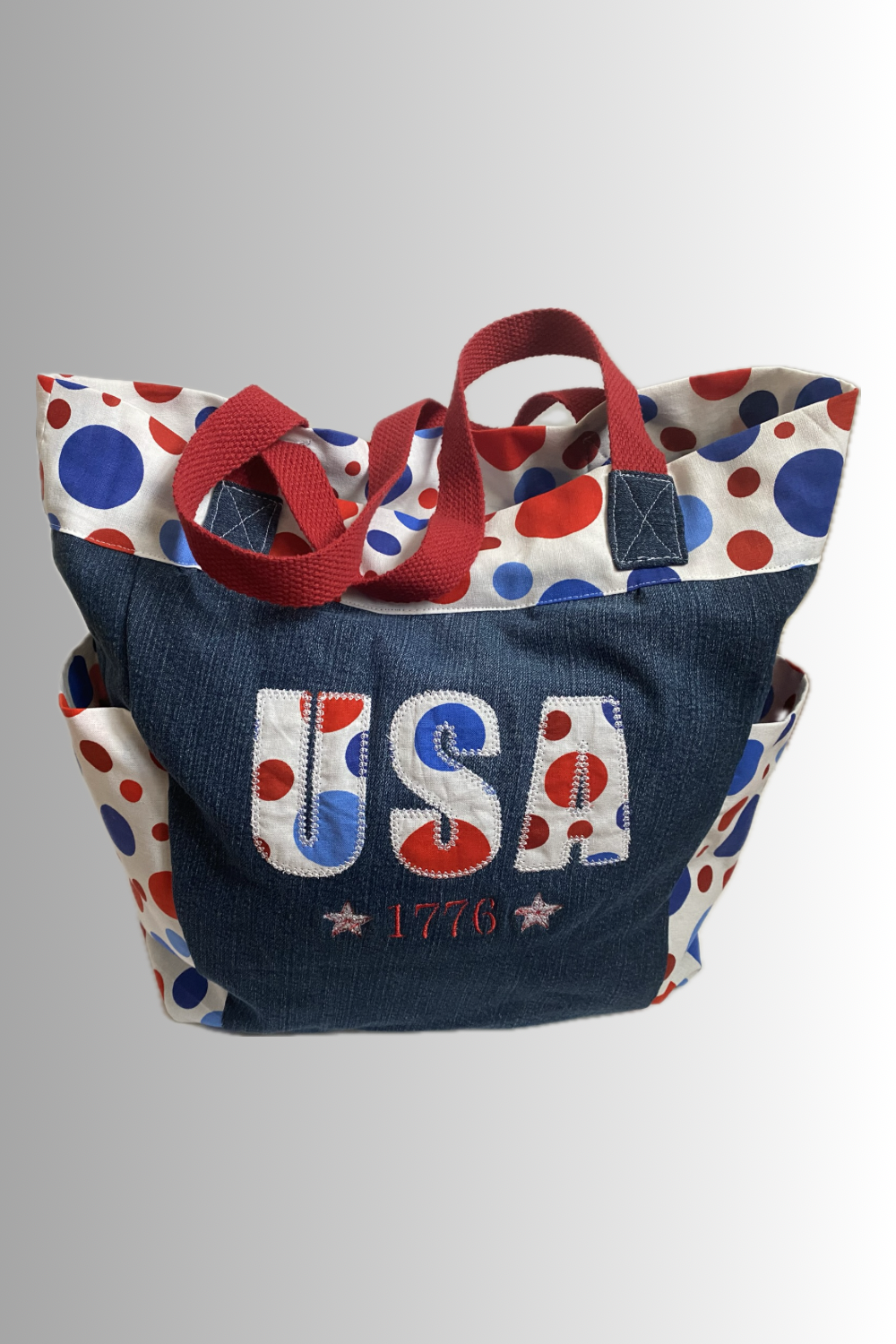 BUBBLE COLLECTION USA OPEN TOP HANDBAG dark blue