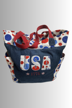 BUBBLE COLLECTION USA OPEN TOP HANDBAG dark blue