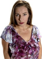 FLUTTER-SLEEVE V-NECK BLOUSE