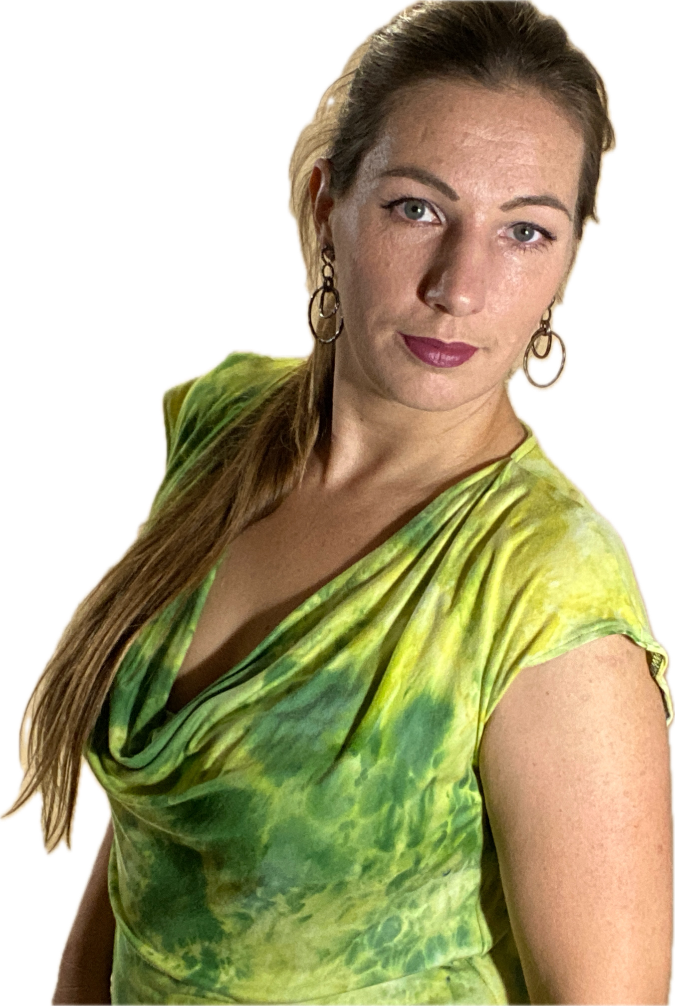 WOMEN'S CREPE COWL NECK SLEEVELESS STRETCHY BLOUSE TANK TOP