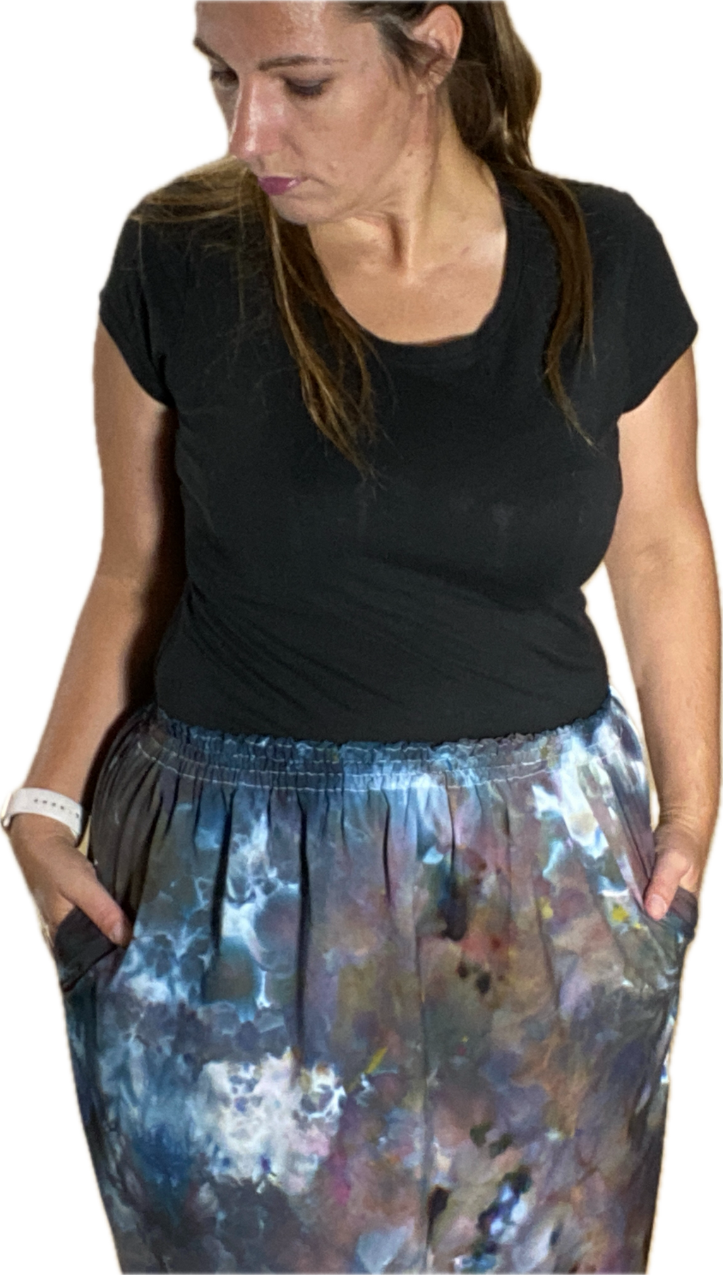 THE MAXI RAYON SKIRT WITH SIDE SLITS