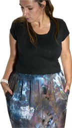 THE MAXI RAYON SKIRT WITH SIDE SLITS