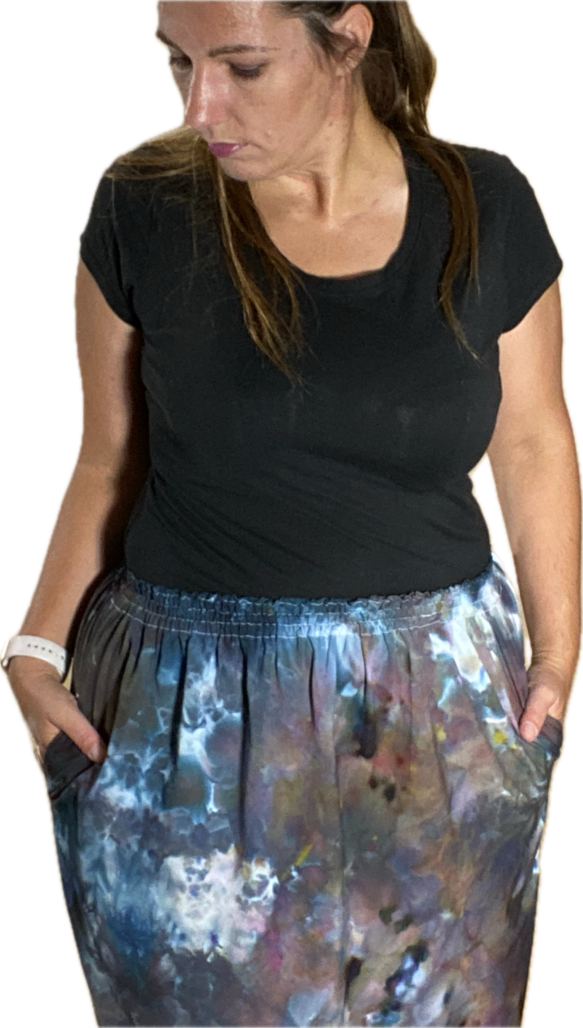 THE MAXI RAYON SKIRT WITH SIDE SLITS