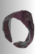 HAND-DYED KNOTTED HEADBAND BLACK CHERRY