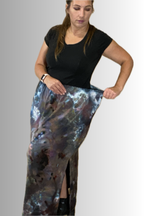 THE MAXI RAYON SKIRT WITH SIDE SLITS