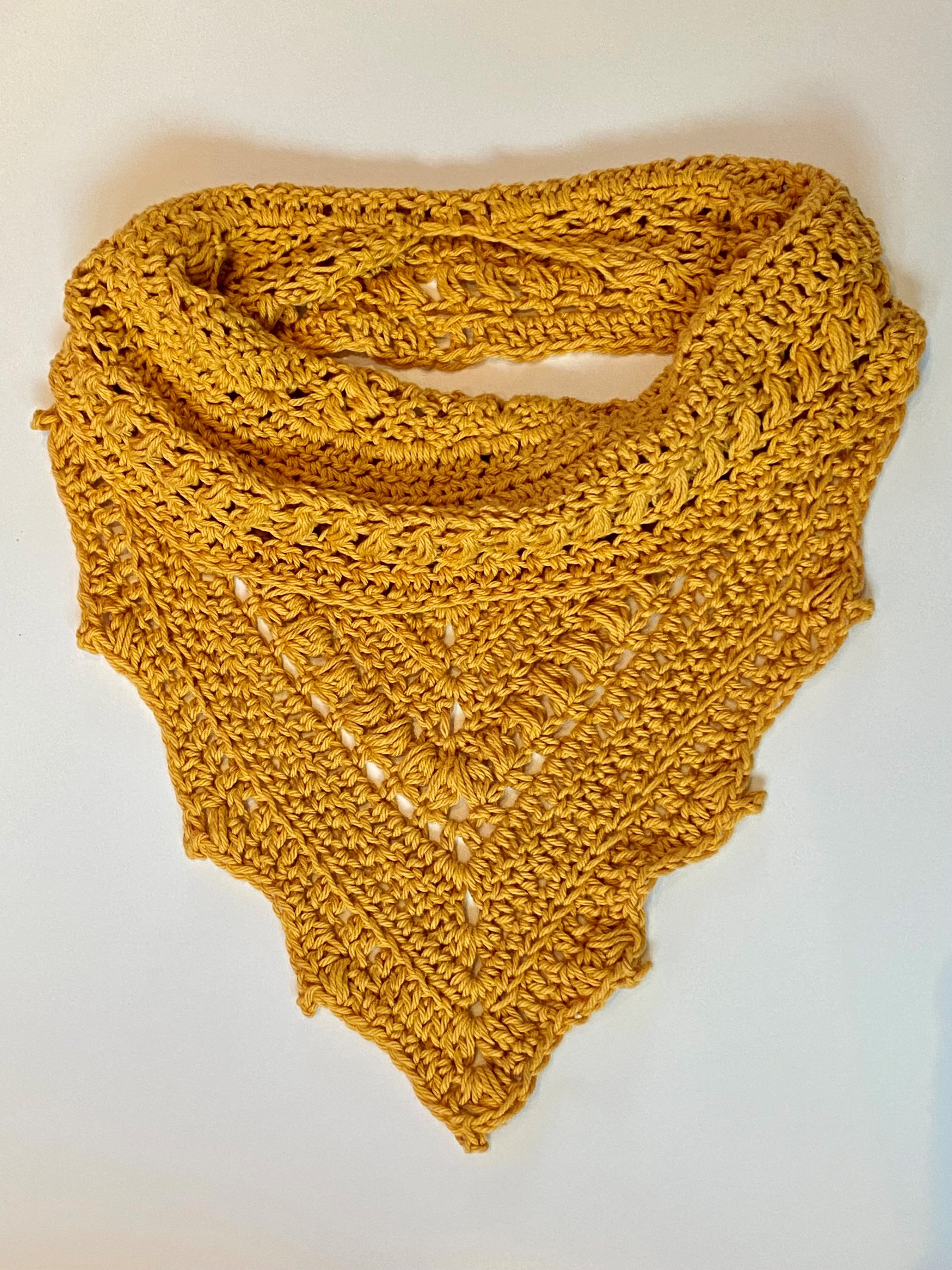 GOLD CROCHET FALL COWL