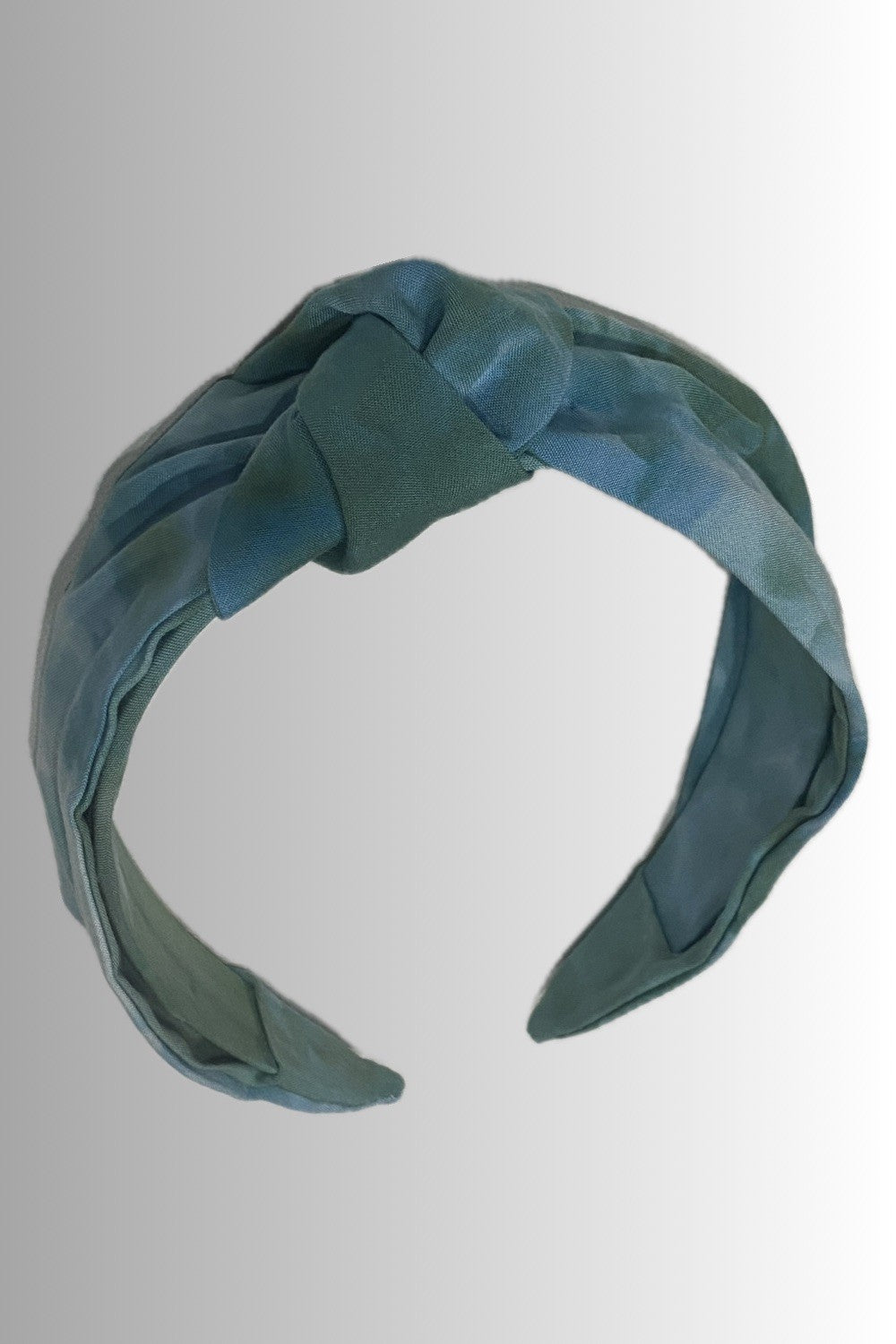 HAND-DYED KNOTTED HEADBAND KINGFISHER BLUE