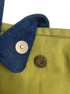 FLOWER JEANS OPEN TOP HANDBAG