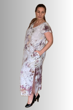 THE MAXI RAYON SKIRT WITH SIDE SLITS