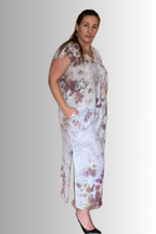 THE MAXI RAYON SKIRT WITH SIDE SLITS