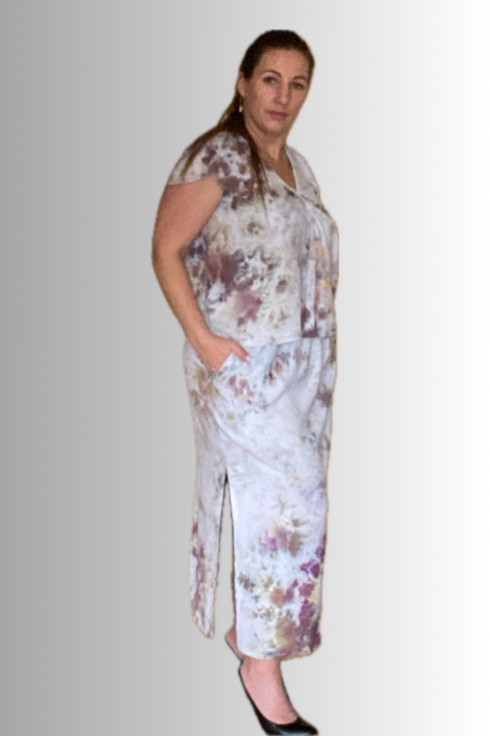 THE MAXI RAYON SKIRT WITH SIDE SLITS