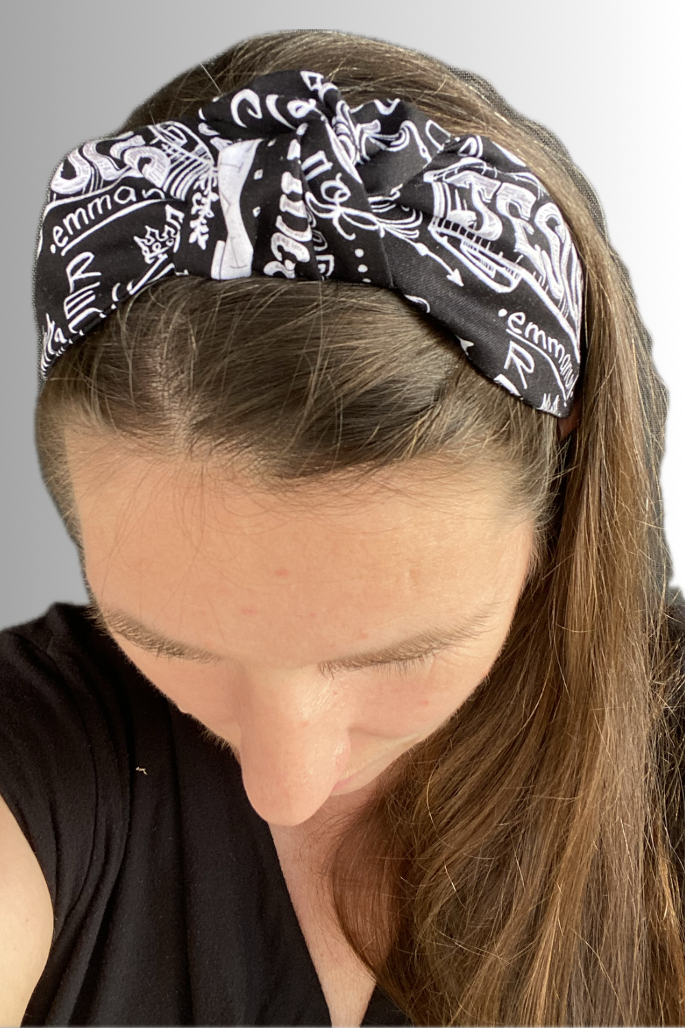 FAITH COLLECTION KNOTTED HEADBAND BLACK