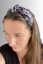 FAITH COLLECTION KNOTTED HEADBAND BLACK