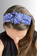 PATRIOTIC KNOTTED HEADBAND BLUE