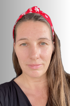 RED PUPPY PAW KNOTTED HEADBAND