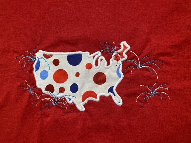 BUBBLE USA RED COTTON T-SHIRT